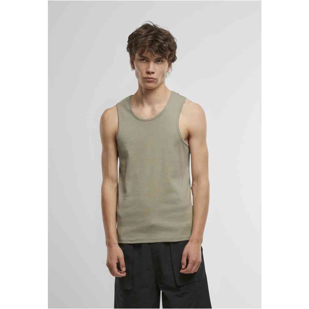 Urban Classics - Ribbed Undershirt 2Pack Tanktop - Brown/White